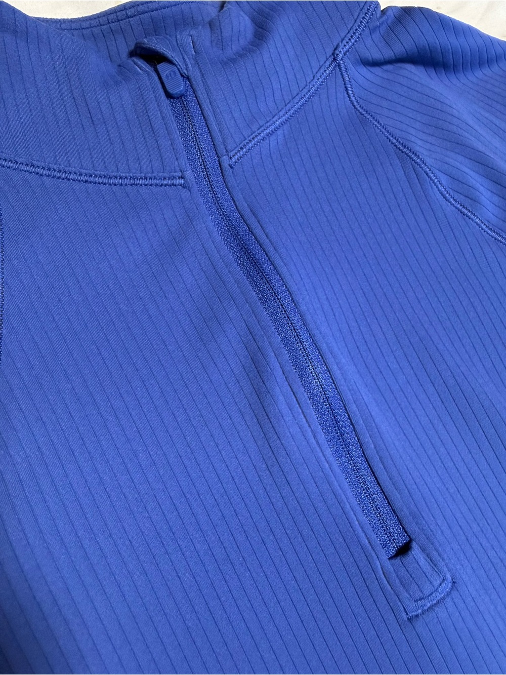 Lululemon It’s Rulu Run Ribbed Cropped Half Zip Psychic Size 8 - Picture 11 of 12